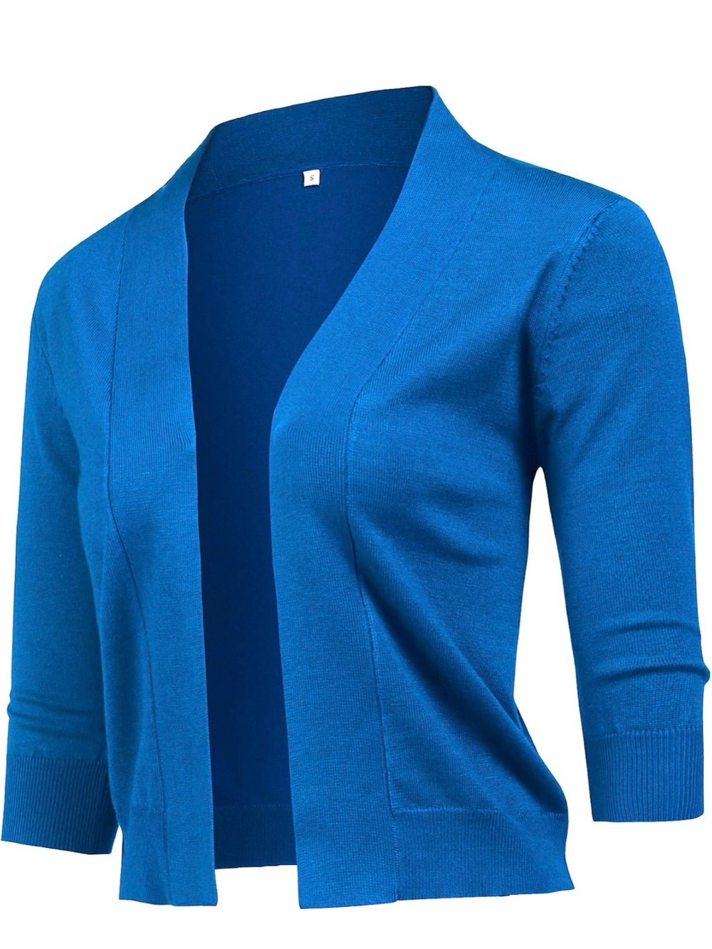 Women's Thin Shrugs 3/4 Sleeve Lightweight Cropped Sweaters Open Fron